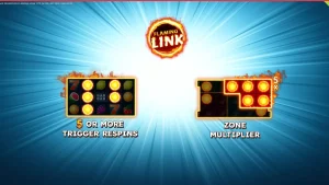 Tampilan visual slot Maaax Diamonds Flaming Link dengan simbol buah dan berlian api